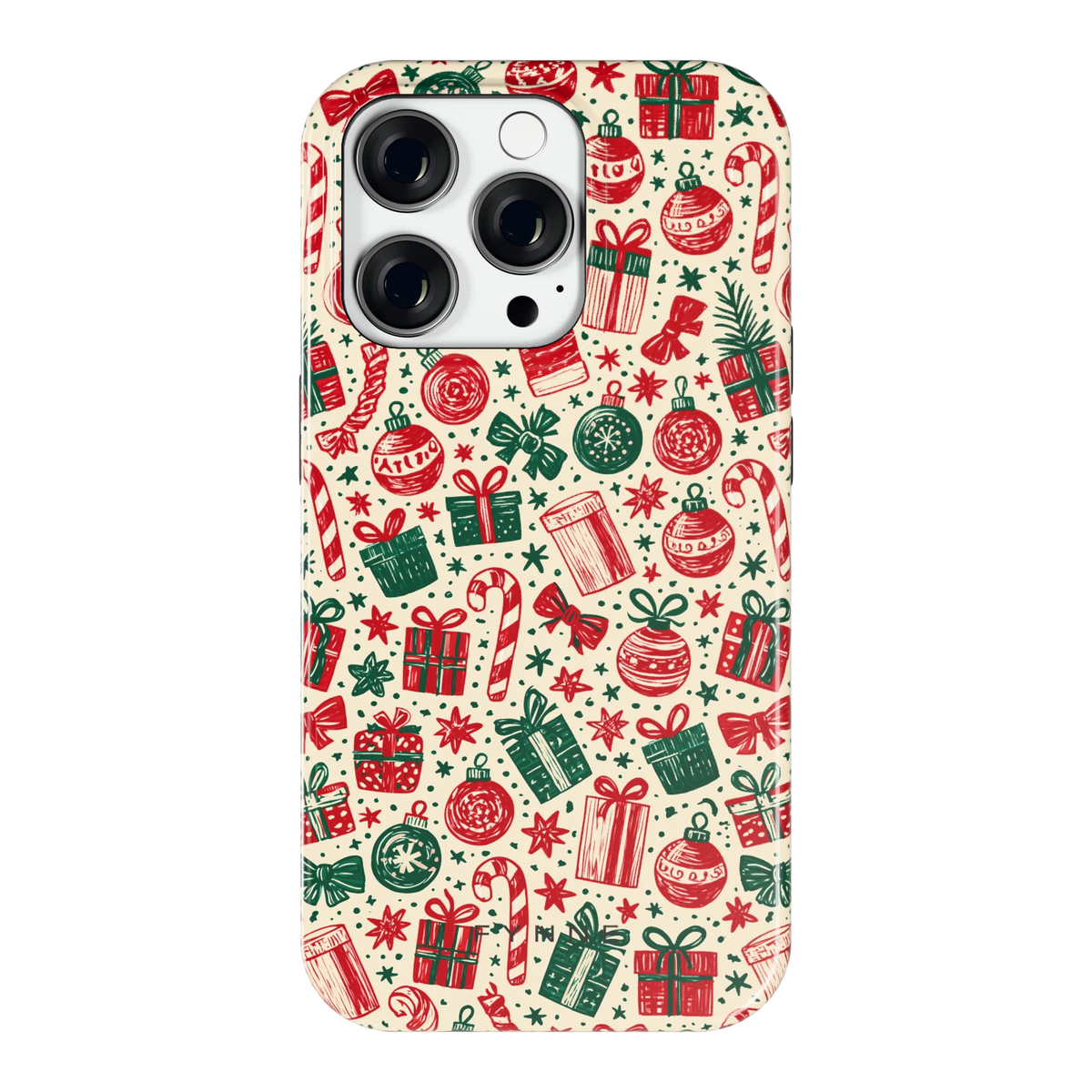 Kerstcadeaus hoesje voor iPhone 14 Pro, achterkant