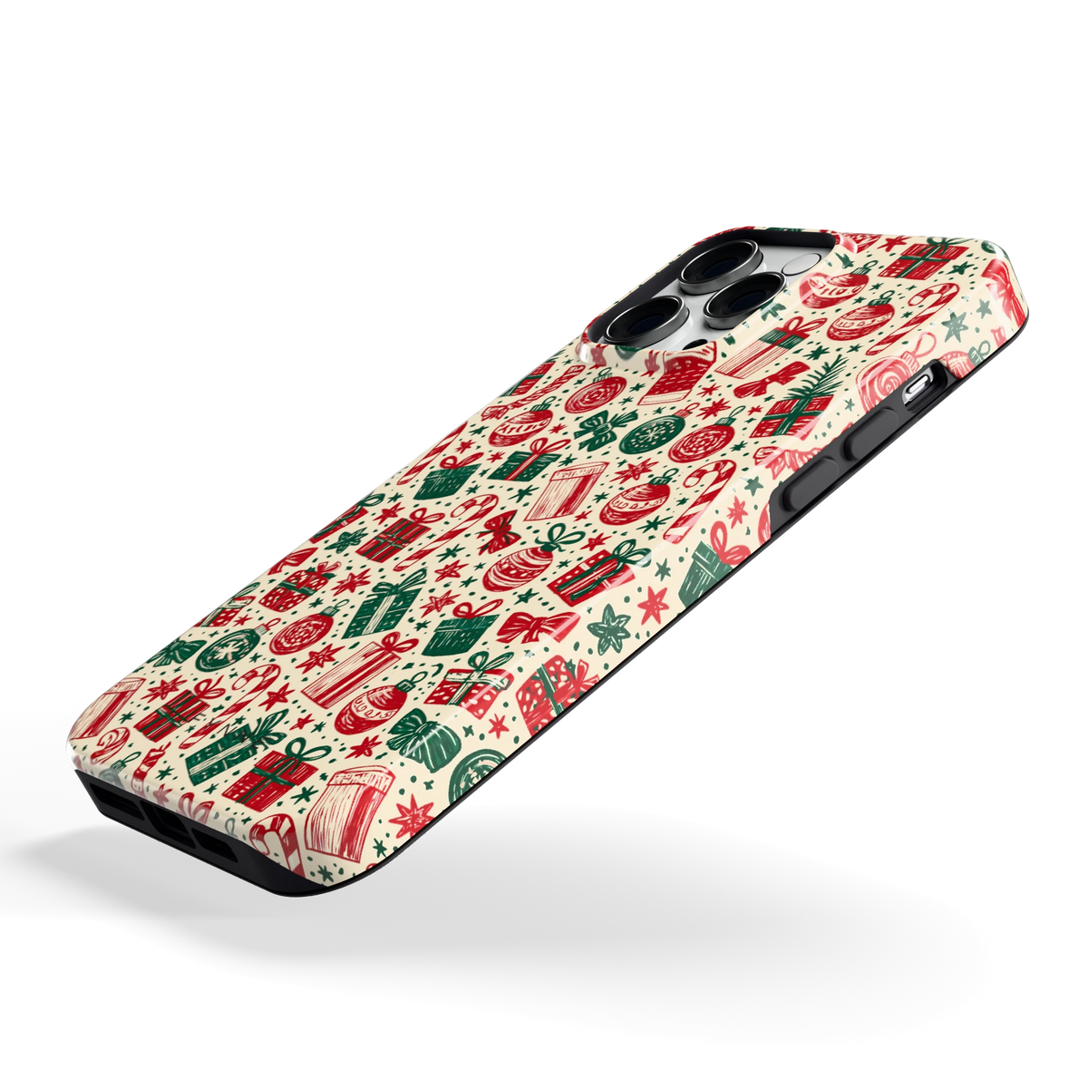 Kerstcadeaus hoesje voor iPhone 14 Pro Max, schuin
