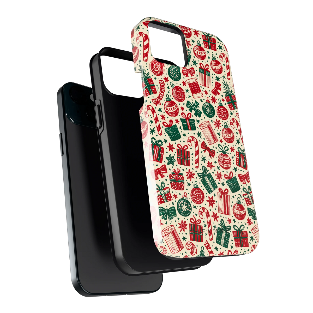 Kerstcadeaus hoesje voor iPhone 15 Plus, los van de telefoon