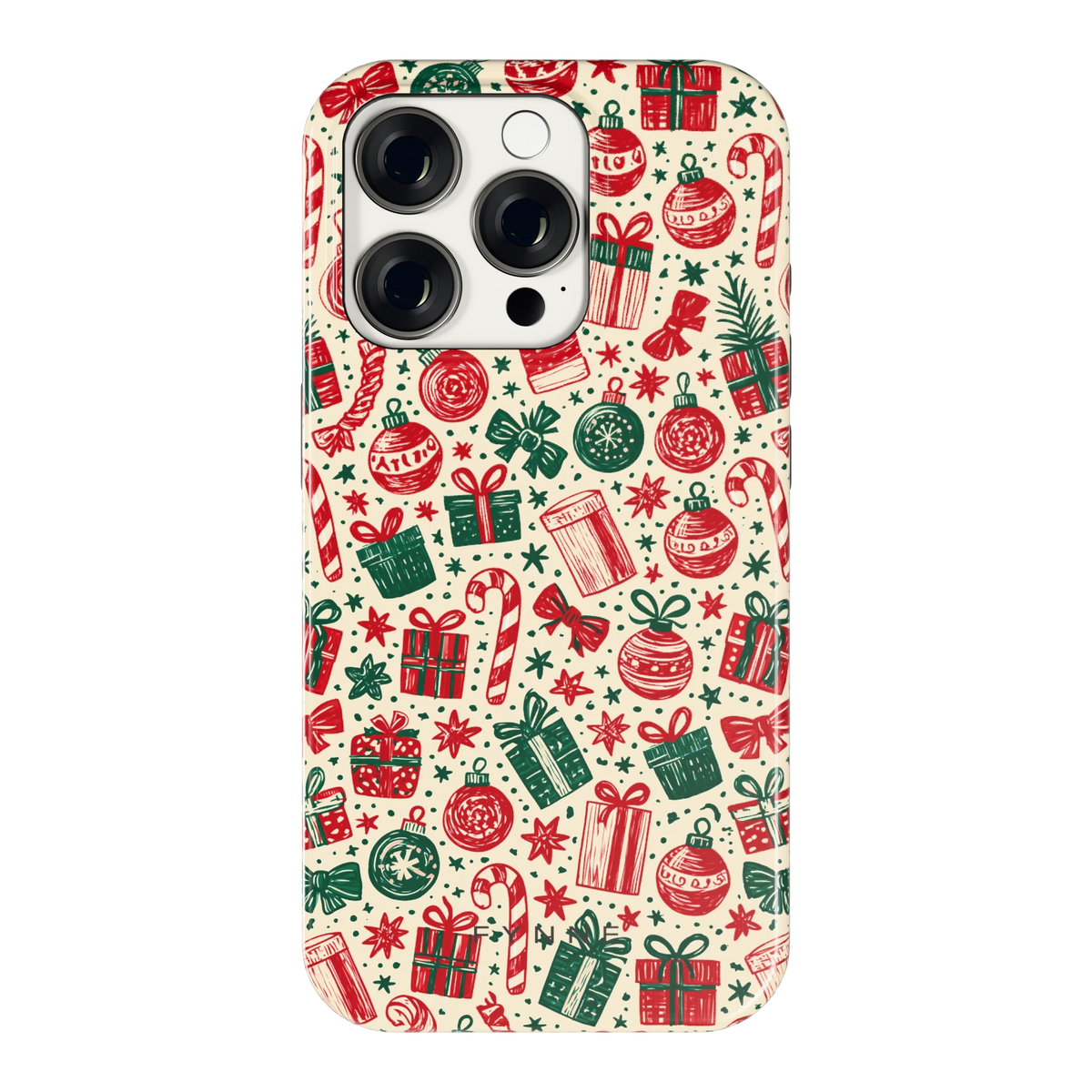 Kerstcadeaus hoesje voor iPhone 15 Pro, achterkant