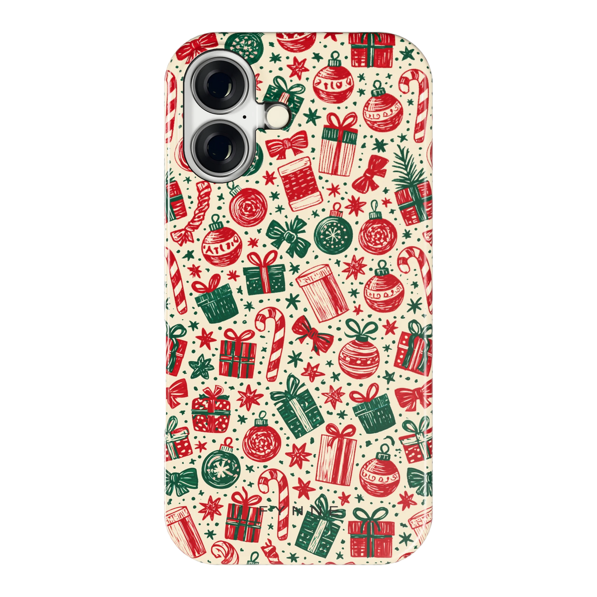 Kerstcadeaus hoesje voor iPhone 16, achterkant