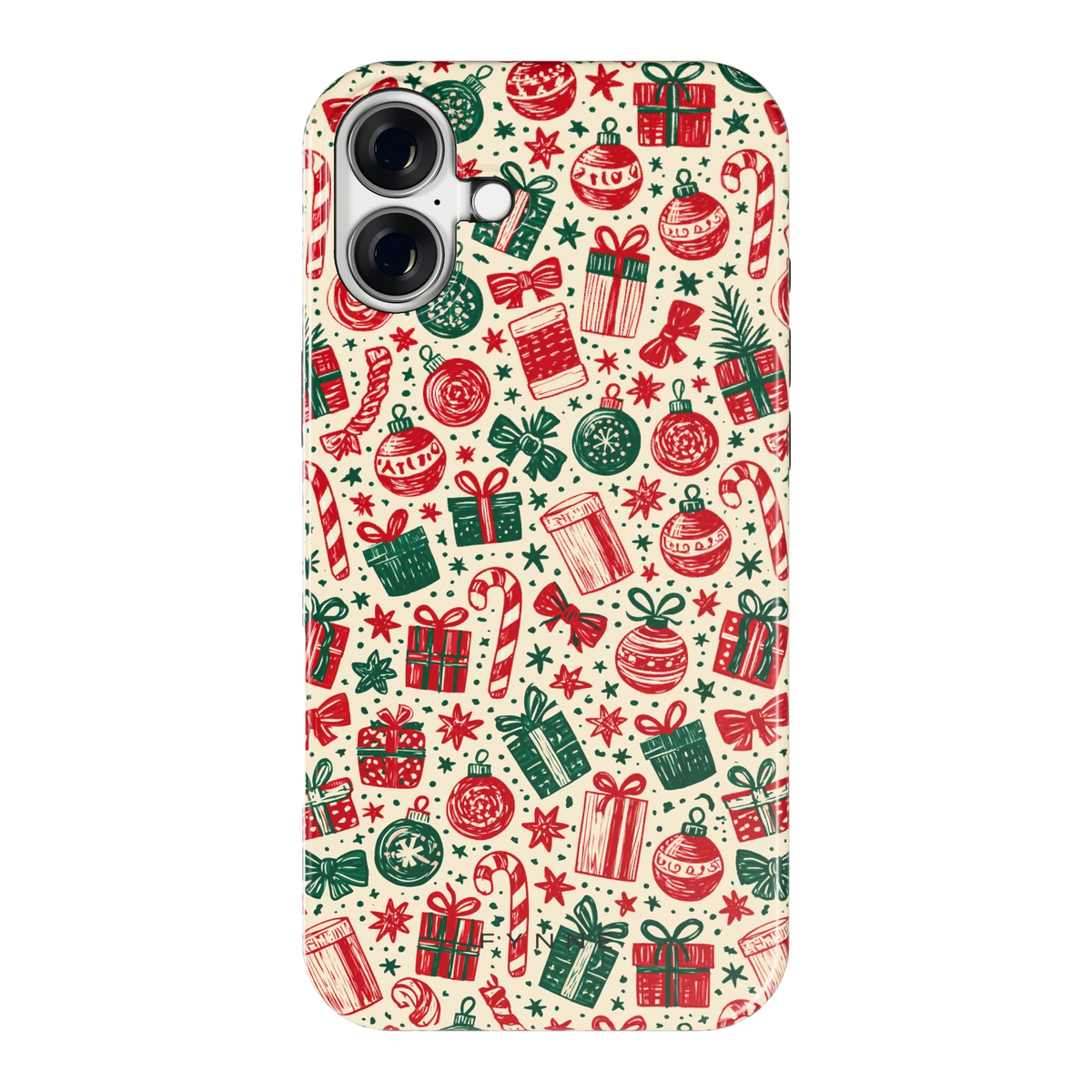 Kerstcadeaus hoesje voor iPhone 16 Plus, achterkant