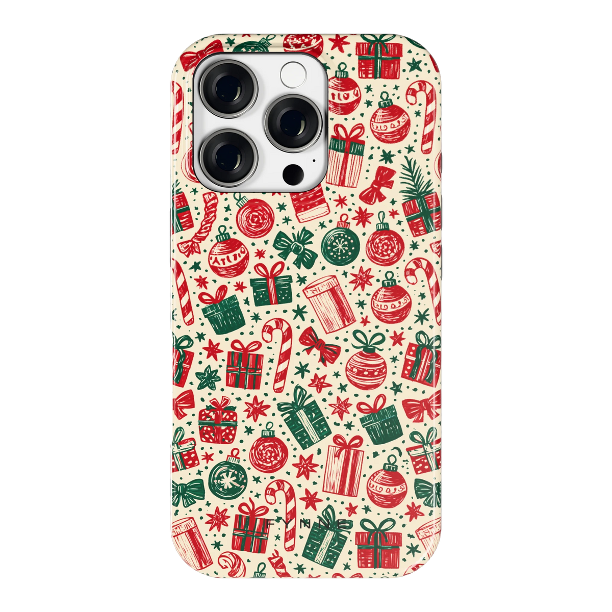 Kerstcadeaus hoesje voor iPhone 16 Pro, achterkant