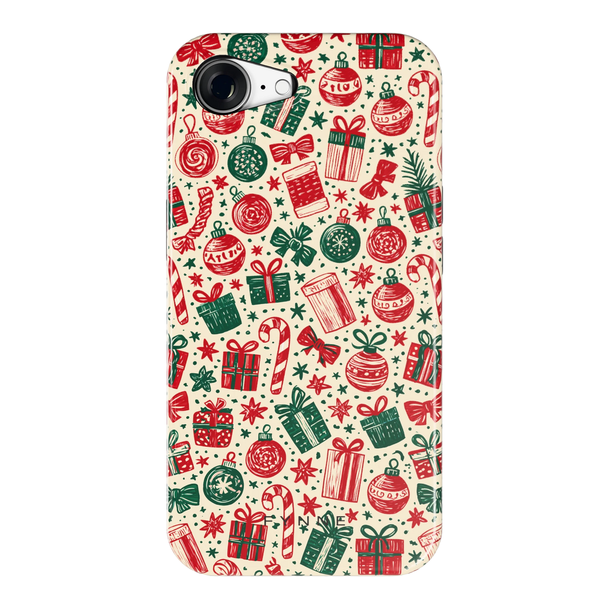 Kerstcadeaus hoesje voor iPhone 16e, achterkant