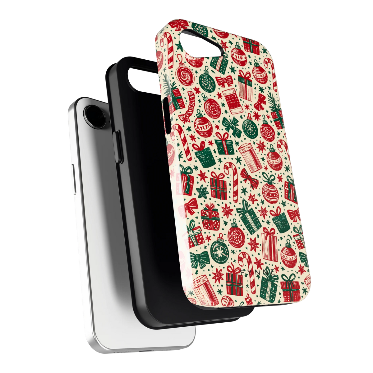 Kerstcadeaus hoesje voor iPhone 16e, los van de telefoon