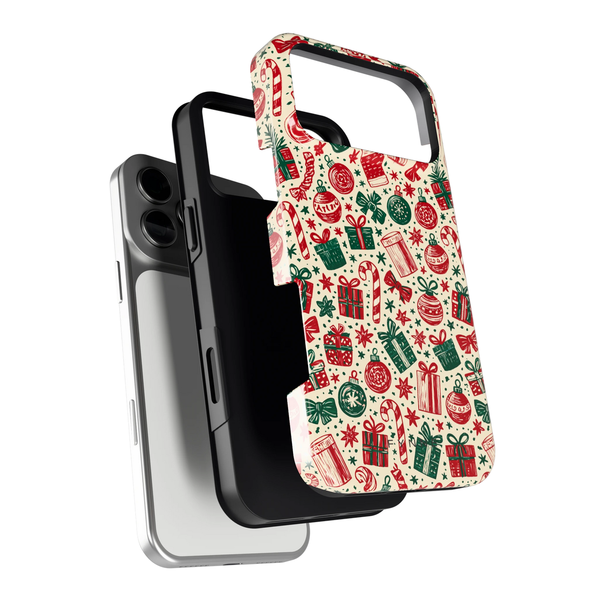 Kerstcadeaus hoesje voor iPhone 17 Pro Max, los van de telefoon