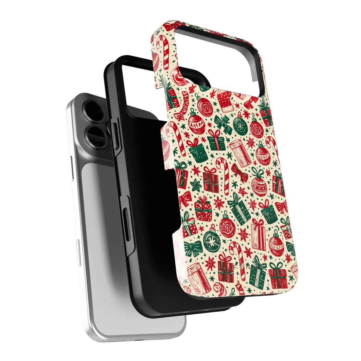 Kerstcadeaus hoesje voor iPhone 18 Pro Max, los van de telefoon
